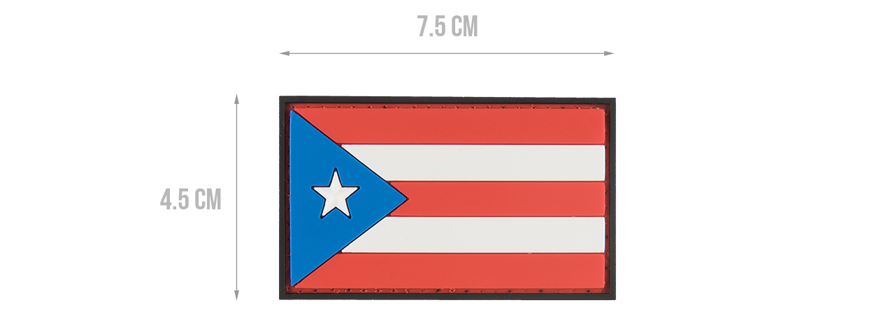 G-FORCE PUERTO RICO FLAG PVC MORALE PATCH - Click Image to Close