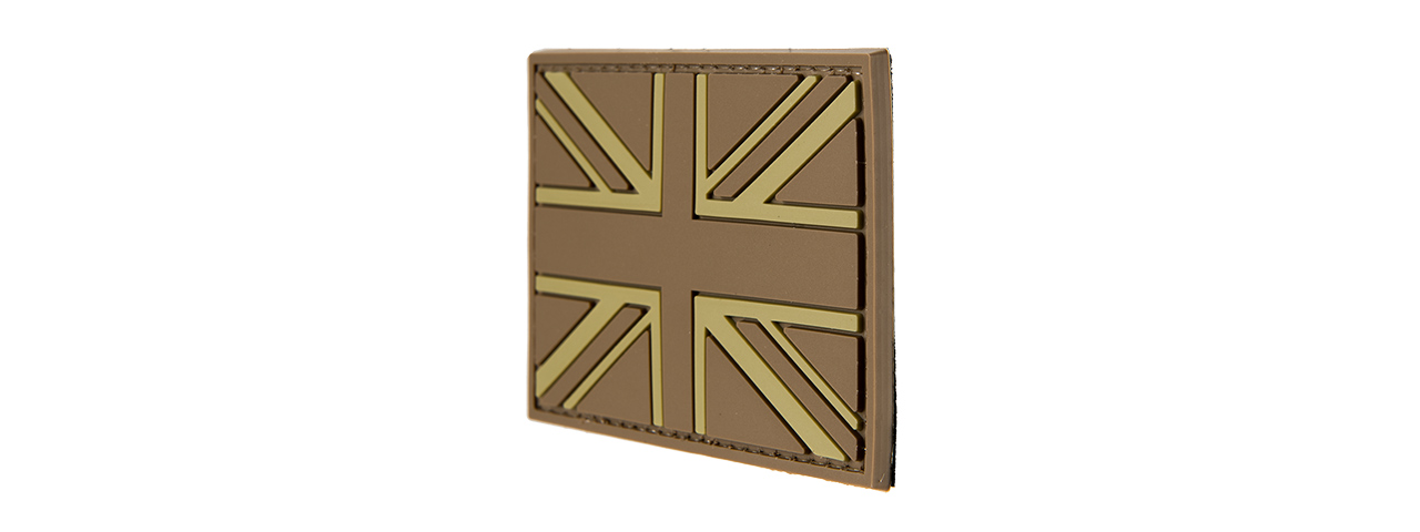 G-FORCE UK FLAG PVC MORALE PATCH (TAN) - Click Image to Close
