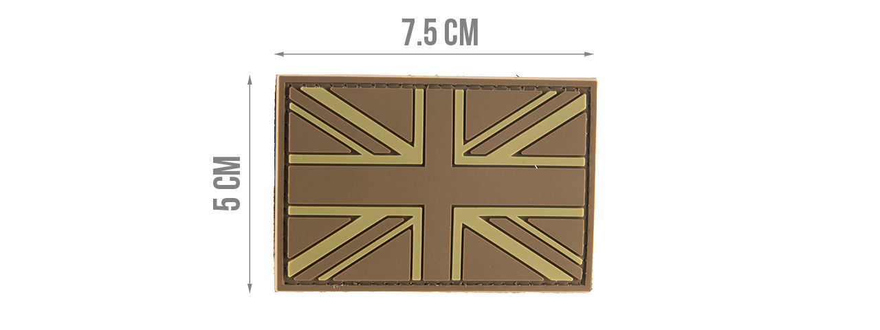 G-FORCE UK FLAG PVC MORALE PATCH (TAN) - Click Image to Close