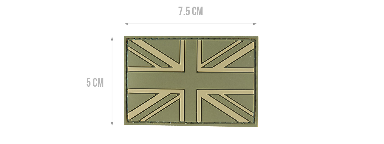 G-FORCE UK FLAG PVC MORALE PATCH (OD GREEN) - Click Image to Close