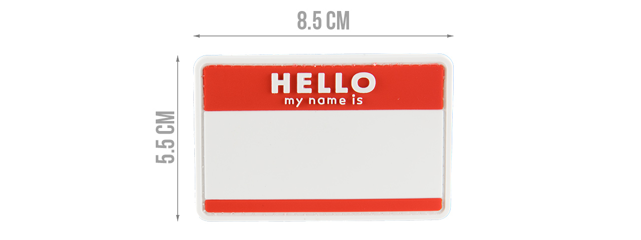 G-FORCE HELLO MY NAME IS... PVC MORALE PATCH - Click Image to Close