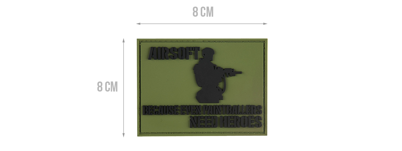 G-FORCE EVEN PAINTBALLERS NEED HEROES (OD GREEN) - Click Image to Close