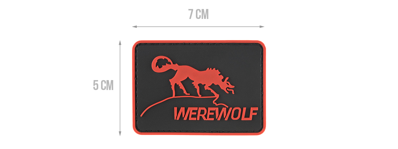 G-FORCE WEREWOLF PVC MORALE PATCH (RED) - Click Image to Close