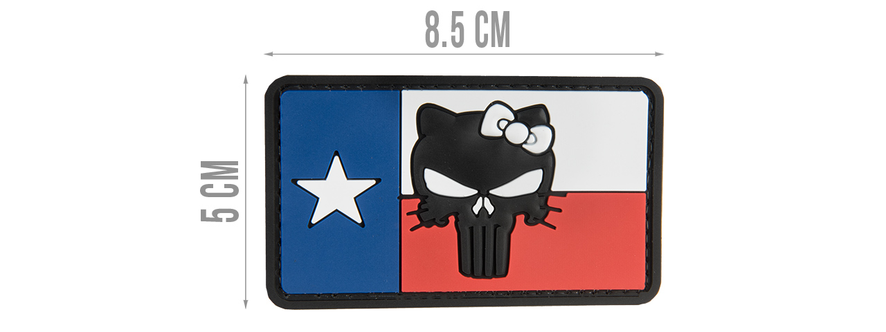 G-FORCE TEXAS FLAG PUNISHER KITTY PVC PATCH - Click Image to Close