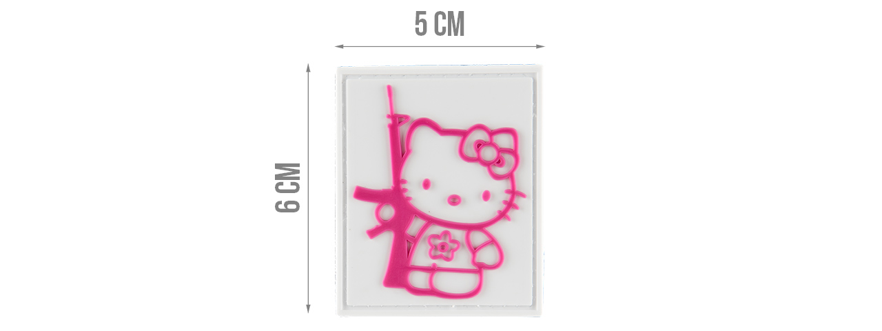 G-FORCE KITTY WITH RIFLE PVC MORALE PATCH - Click Image to Close