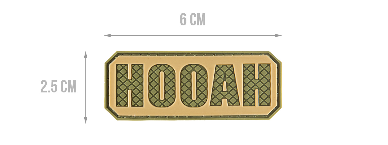 G-FORCE HOOAH PVC MORALE PATCH (OD GREEN) - Click Image to Close