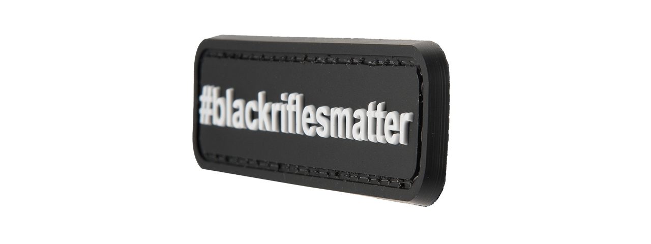 G-FORCE #BLACKRIFLESMATTER PVC MORALE PATCH (BLACK) - Click Image to Close