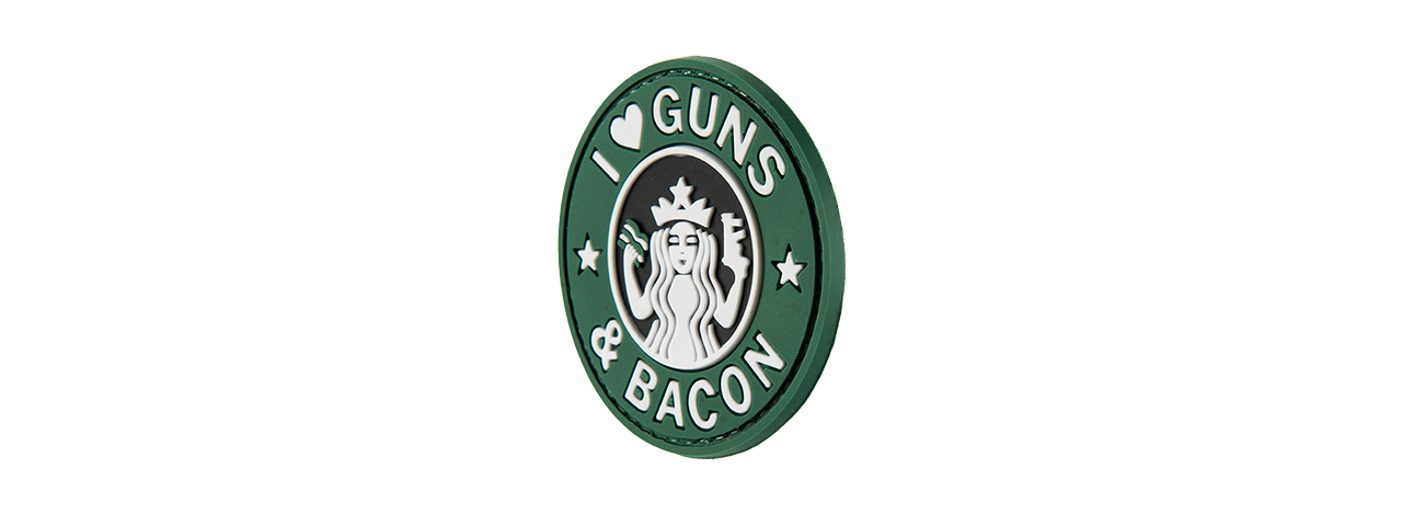 G-FORCE I LOVE GUNS AND BACON PVC MORALE PATCH - Click Image to Close