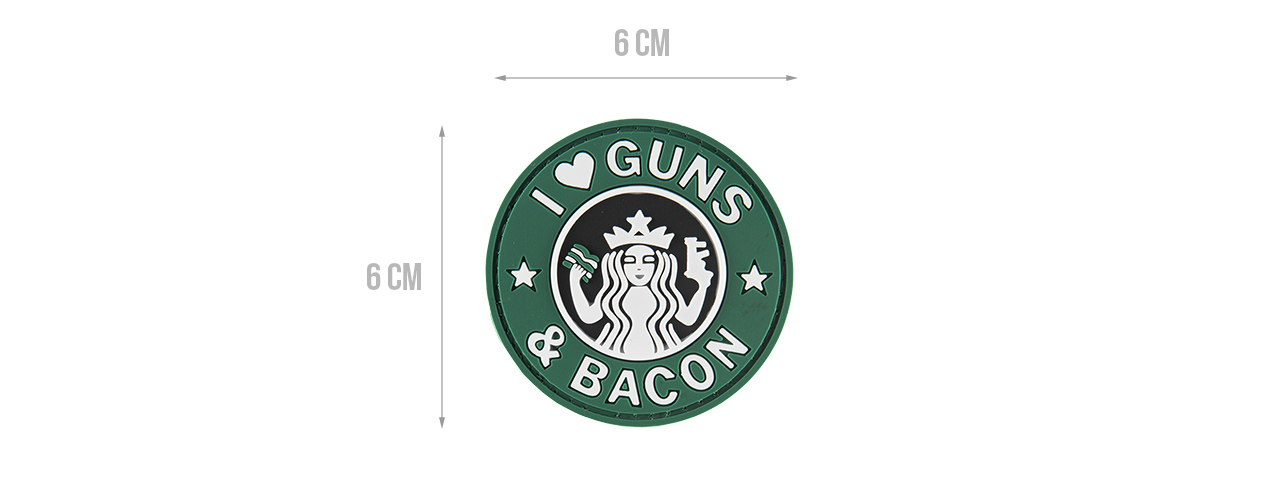 G-FORCE I LOVE GUNS AND BACON PVC MORALE PATCH