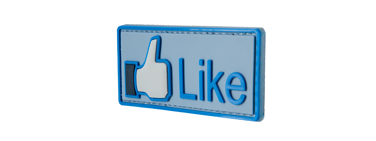 G-FORCE LIKE BUTTON PVC MORALE PATCH (BLUE) - Click Image to Close