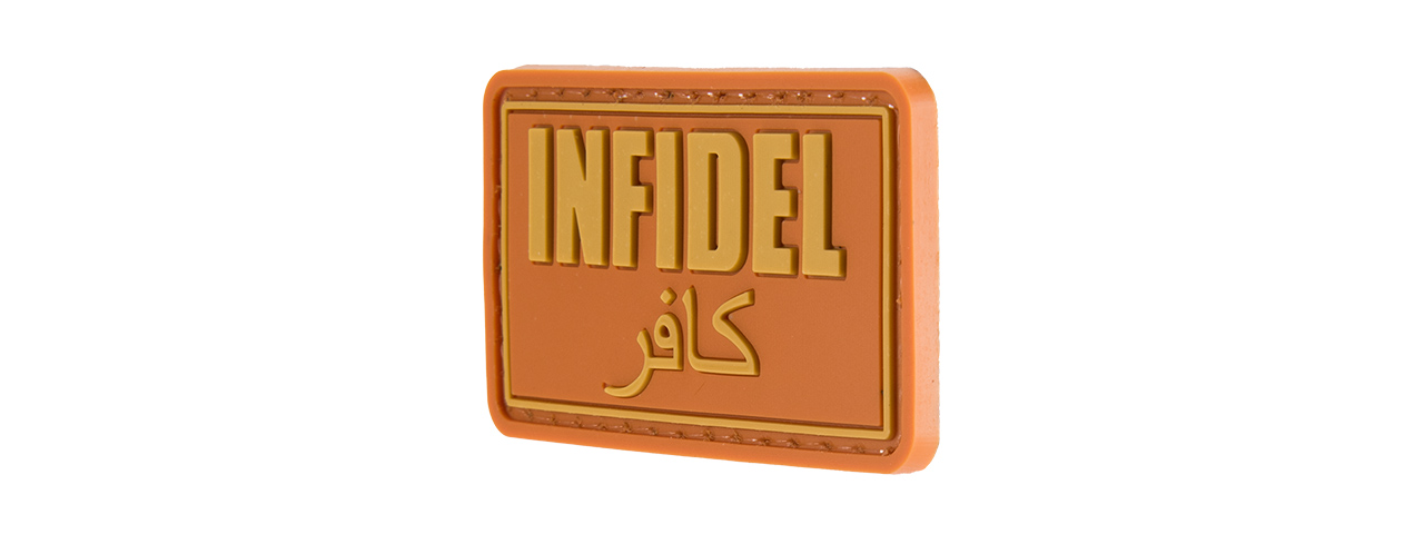 G-FORCE INFIDEL PVC MORALE PATCH (ORANGE) - Click Image to Close