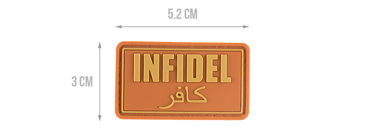 G-FORCE INFIDEL PVC MORALE PATCH (ORANGE) - Click Image to Close