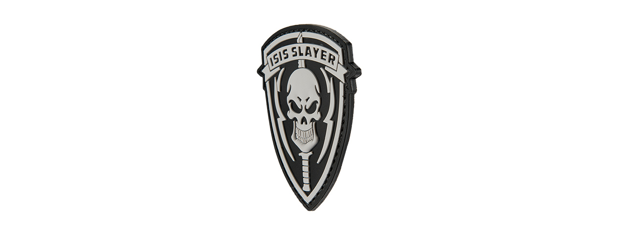 G-FORCE ISIS SLAYER KNIFE AND SKULL PVC MORALE PATCH (BLACK)