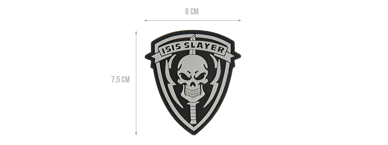 G-FORCE ISIS SLAYER KNIFE AND SKULL PVC MORALE PATCH (BLACK)