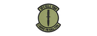 G-FORCE IF I TELL YOU I HAVE TO KILL YOU PVC PATCH