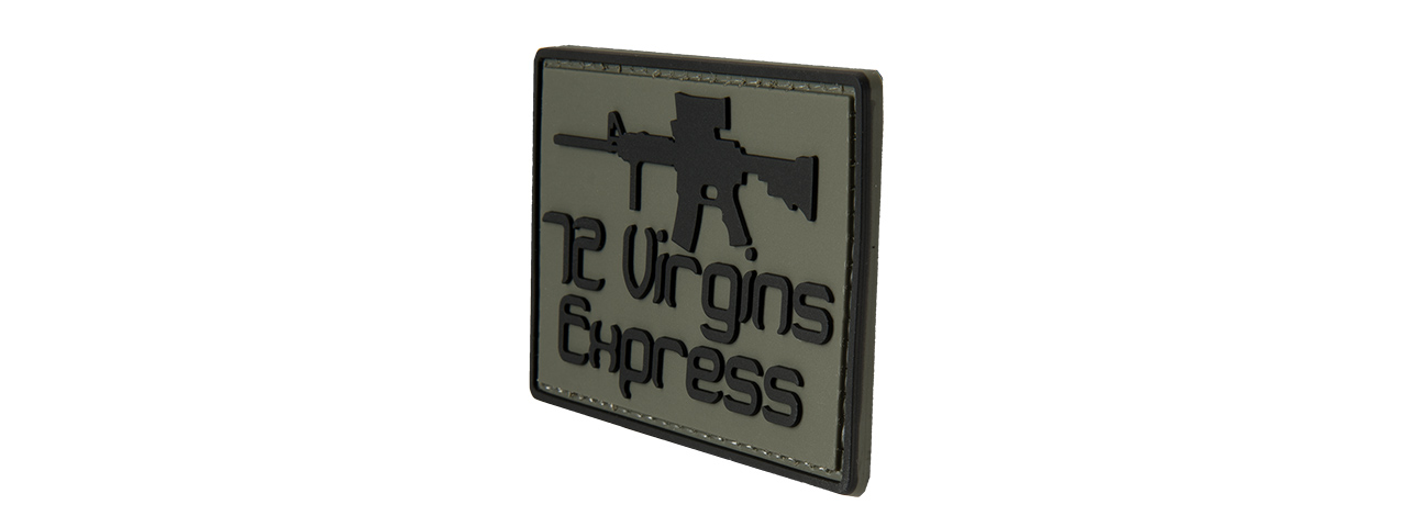 72 VIRGINS EXPRESS PVC MORALE PATCH (BLACK) - Click Image to Close