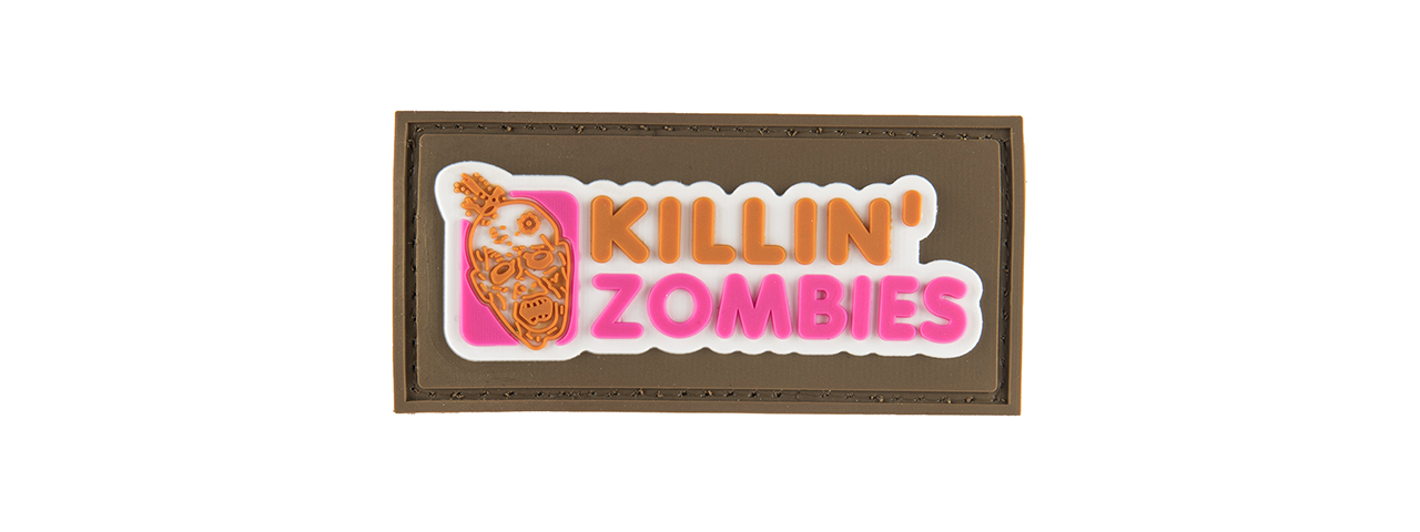 G-FORCE KILLING ZOMBIES PVC MORALE PATCH (TAN)