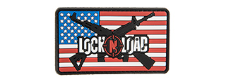 G-FORCE LOCK N LOAD AMERICAN FLAG AND RIFLE PVC MORALE PATCH