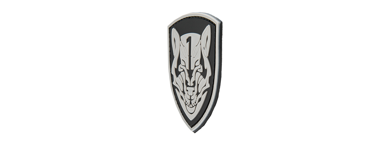 G-FORCE SHIELD WOLF MORALE PATCH (WHITE)