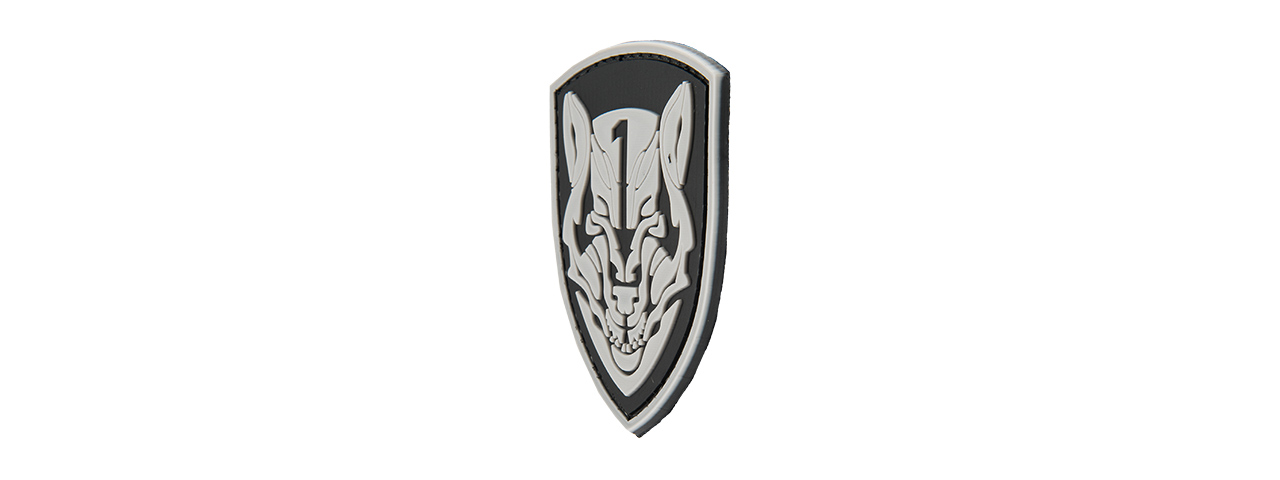 G-FORCE SHIELD WOLF MORALE PATCH (WHITE) - Click Image to Close