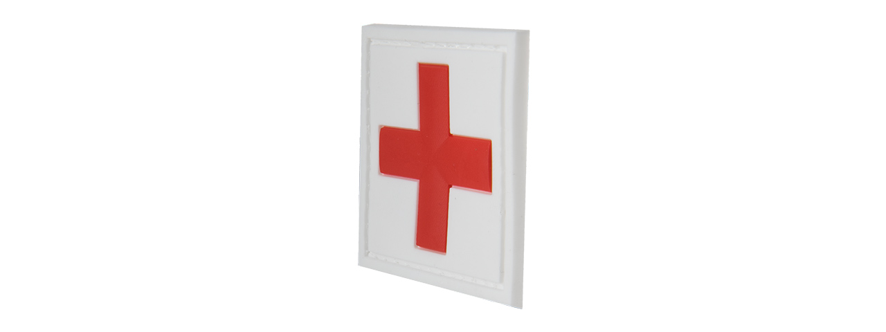 CROSS MEDIC PATCH PVC MORALE PATCH (WHITE/RED) - Click Image to Close