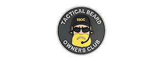 G-FORCE TACTICAL BEARD OWNERS CLUB PVC MORALE PATCH (BLACK/YELLOW)