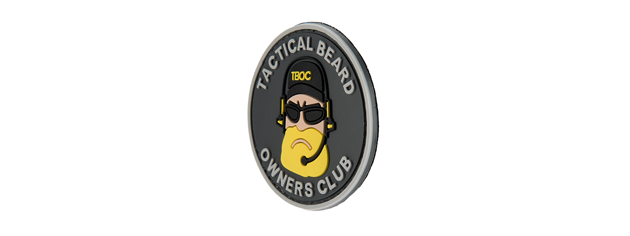 G-FORCE TACTICAL BEARD OWNERS CLUB PVC MORALE PATCH (BLACK/YELLOW)