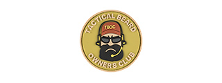 G-FORCE TACTICAL BEARD OWNERS CLUB PVC MORALE PATCH (TAN)