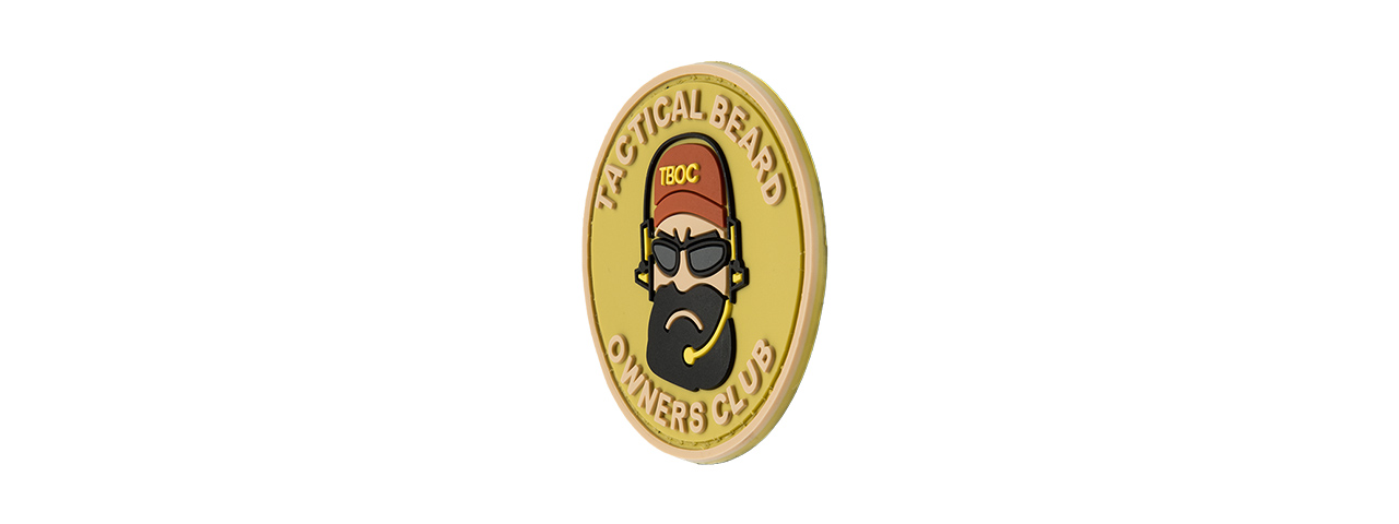 G-FORCE TACTICAL BEARD OWNERS CLUB PVC MORALE PATCH (TAN) - Click Image to Close