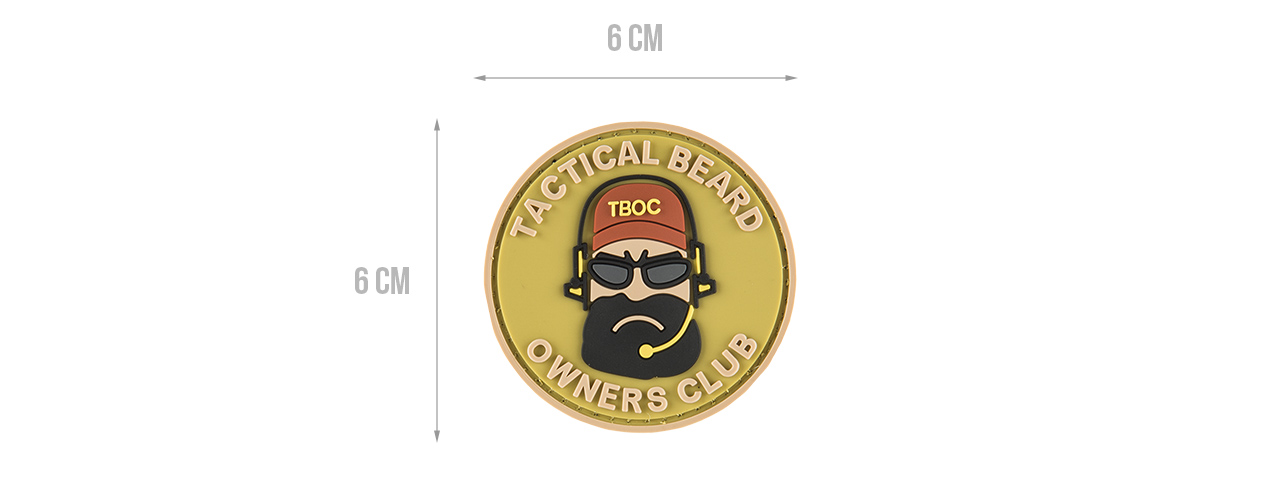 G-FORCE TACTICAL BEARD OWNERS CLUB PVC MORALE PATCH (TAN) - Click Image to Close