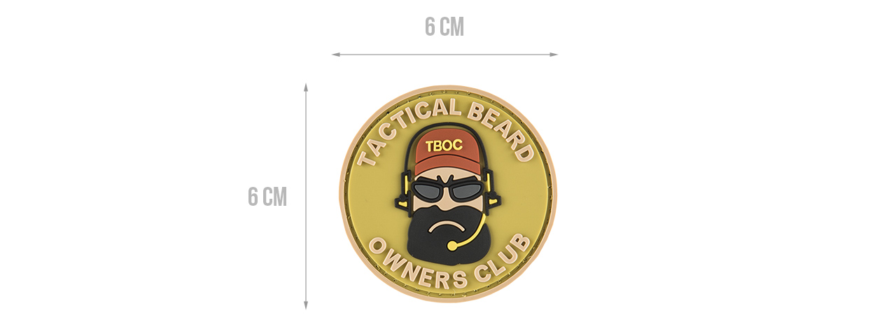 G-FORCE TACTICAL BEARD OWNERS CLUB PVC MORALE PATCH (TAN)