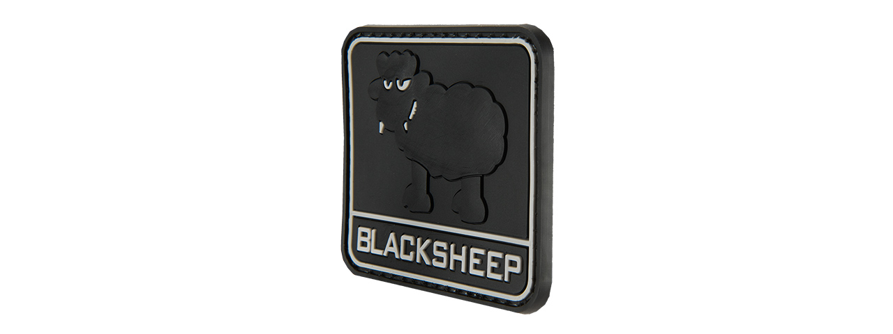 BIG BLACK SHEEP PVC MORALE PATCH (BLACK) - Click Image to Close