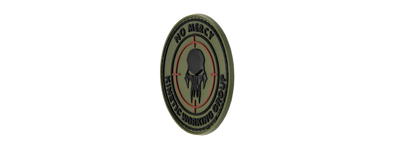 G-FORCE NO MERCY ROUND PVC MORALE PATCH (OD GREEN)