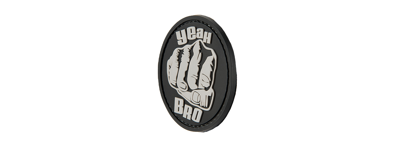 G-FORCE "YEAH BRO" PVC MORALE PATCH (BLACK) - Click Image to Close