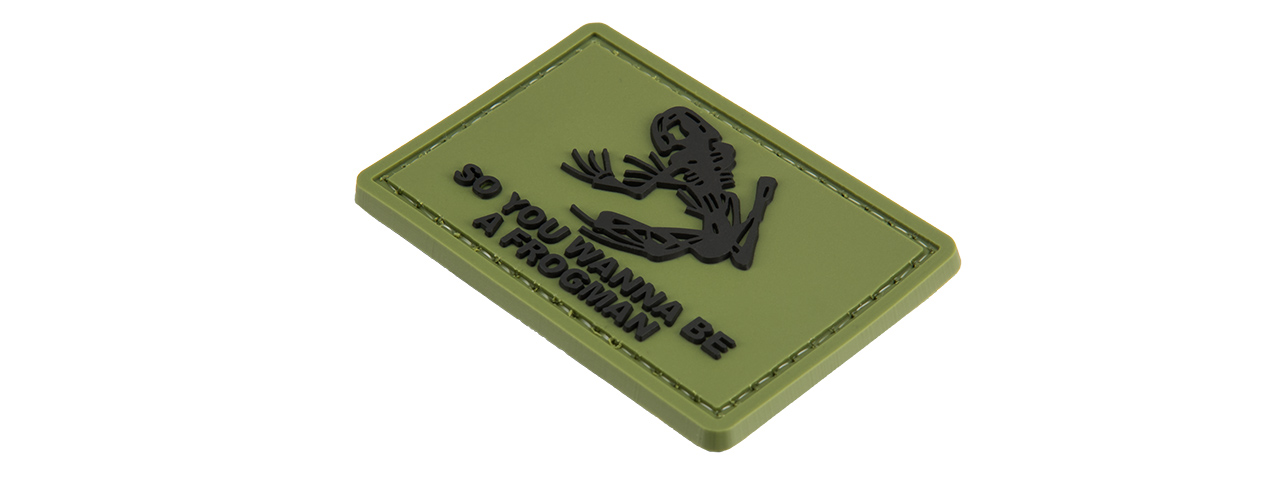 G-FORCE FROGMAN PATCH PVC MORALE PATCH (GREEN) - Click Image to Close
