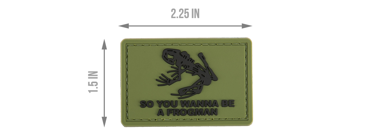 G-FORCE FROGMAN PATCH PVC MORALE PATCH (GREEN) - Click Image to Close