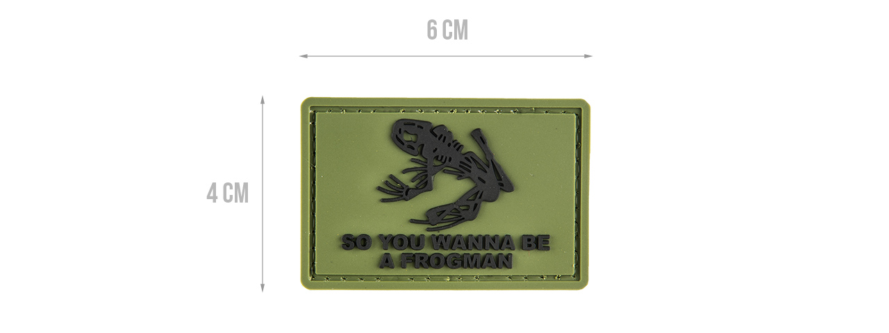 G-FORCE FROGMAN PATCH PVC MORALE PATCH (GREEN)