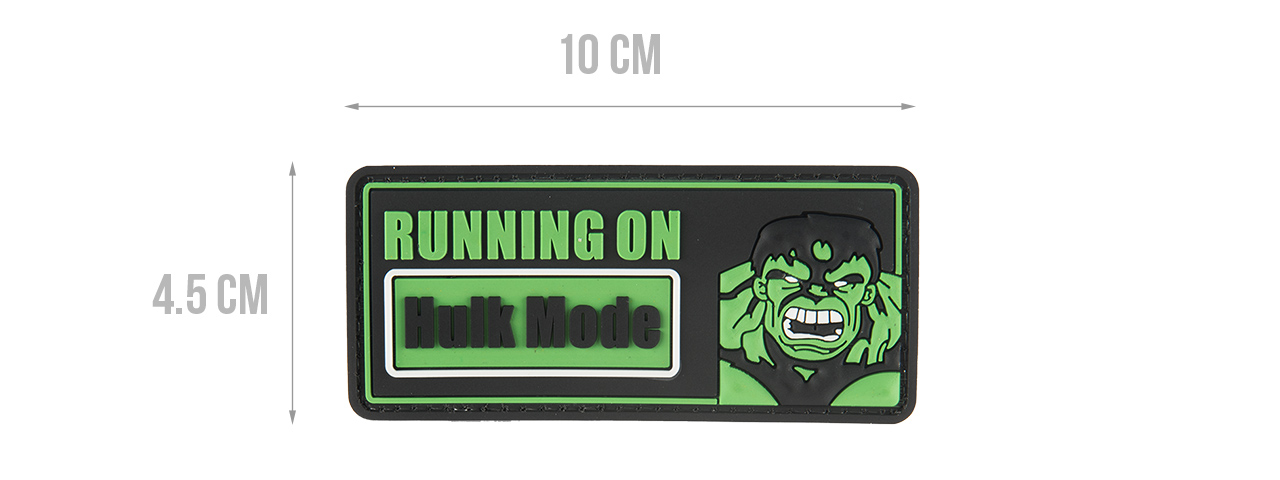 G-FORCE RUNNING ON "HULK MODE" PVC MORALE PATCH - Click Image to Close
