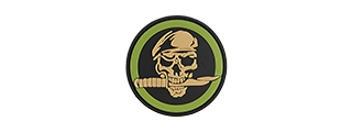 G-FORCE SKULL & KNIFE COMMANDO PVC PATCH