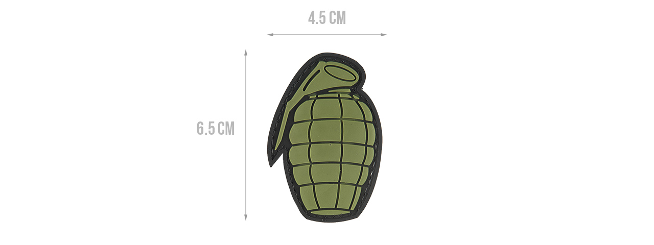 G-FORCE GRENADE PVC MORALE PATCH (OD GREEN)