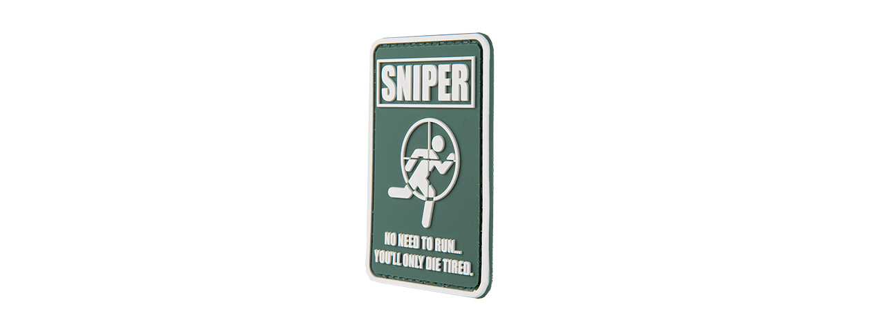 G-FORCE NO RUNNING SNIPER PATCH PVC MORALE PATCH - Click Image to Close