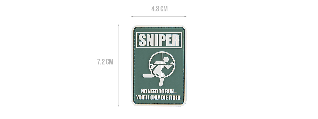 G-FORCE NO RUNNING SNIPER PATCH PVC MORALE PATCH - Click Image to Close