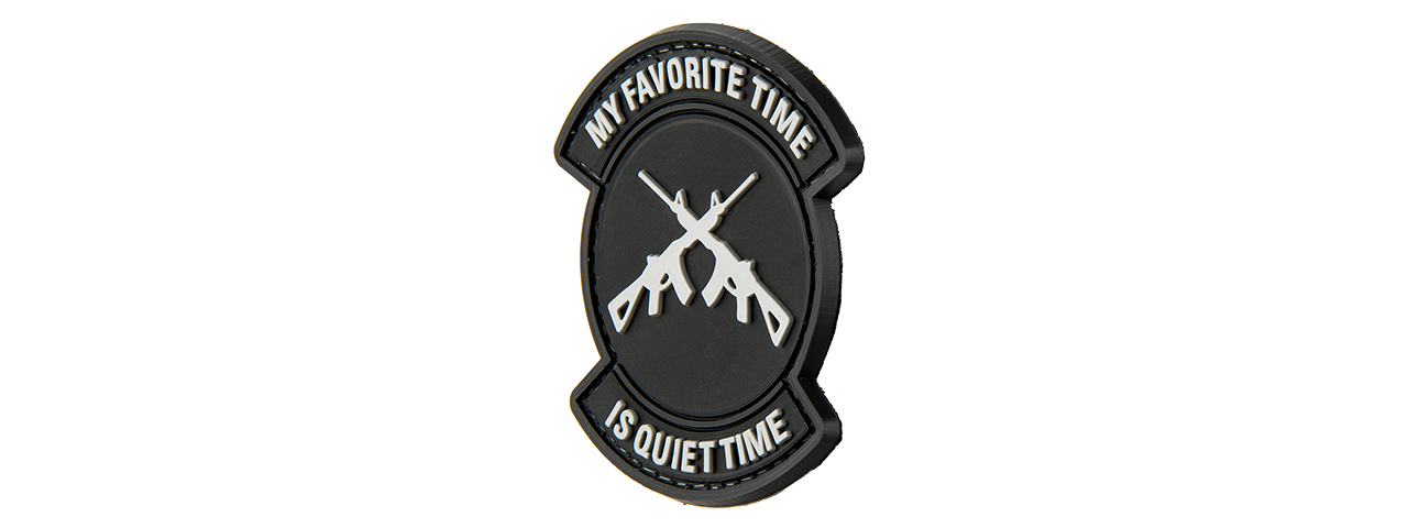 G-FORCE MY FAVORITE TIME IS QUIET TIME PVC MORALE PATCH - Click Image to Close