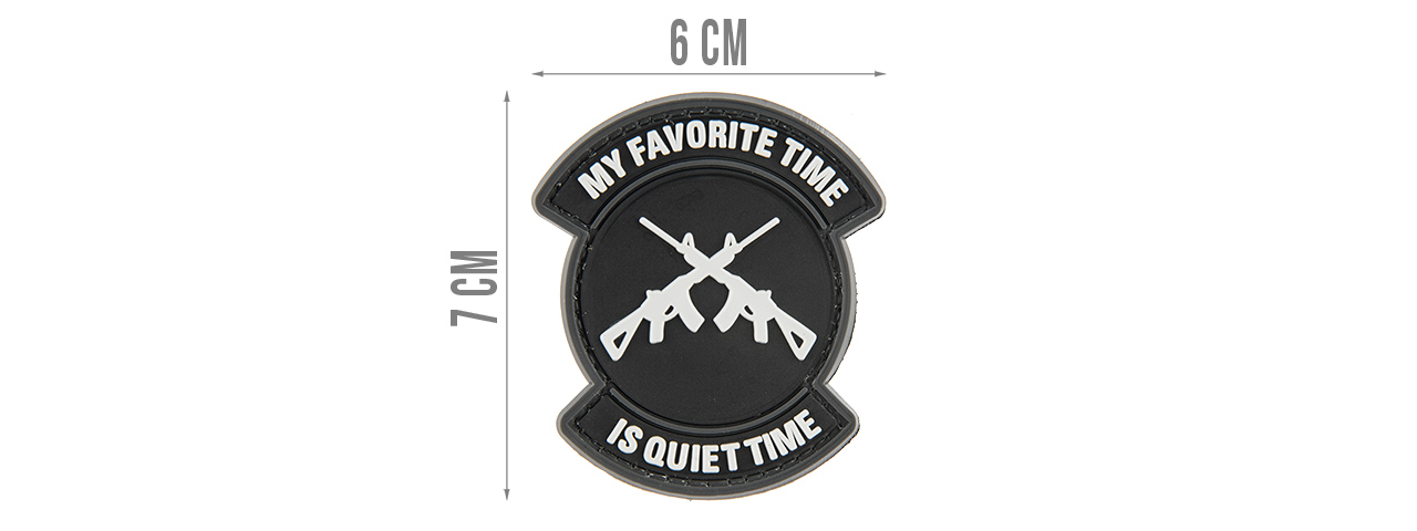 G-FORCE MY FAVORITE TIME IS QUIET TIME PVC MORALE PATCH - Click Image to Close