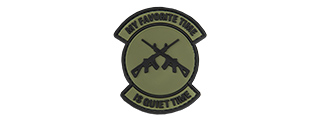 G-FORCE MY FAVORITE TIME IS QUIET TIME PVC MORALE PATCH (OD GREEN)