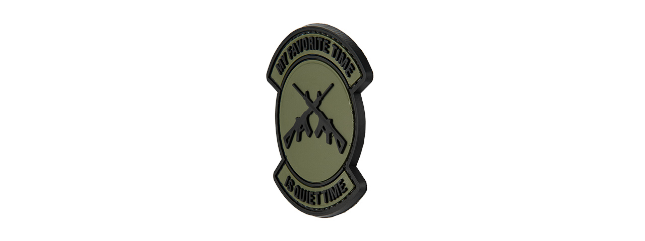 G-FORCE MY FAVORITE TIME IS QUIET TIME PVC MORALE PATCH (OD GREEN)