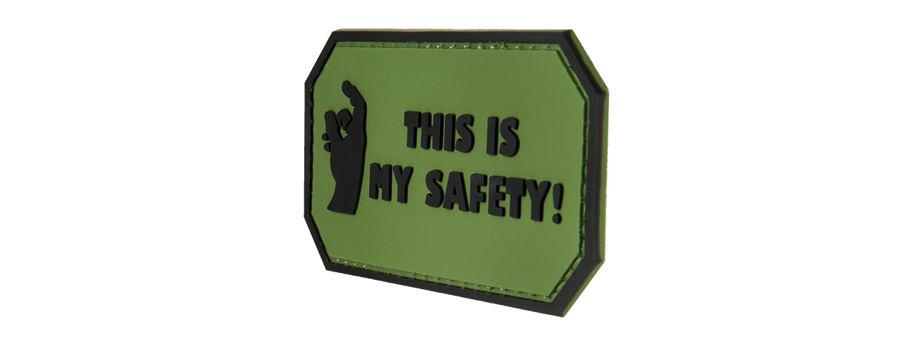 THIS IS MY SAFETY PVC MORALE PATCH (OD GREEN) - Click Image to Close