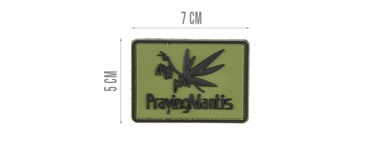 G-FORCE PRAYING MANTIS MORALE PATCH PVC MORALE PATCH (OD GREEN) - Click Image to Close