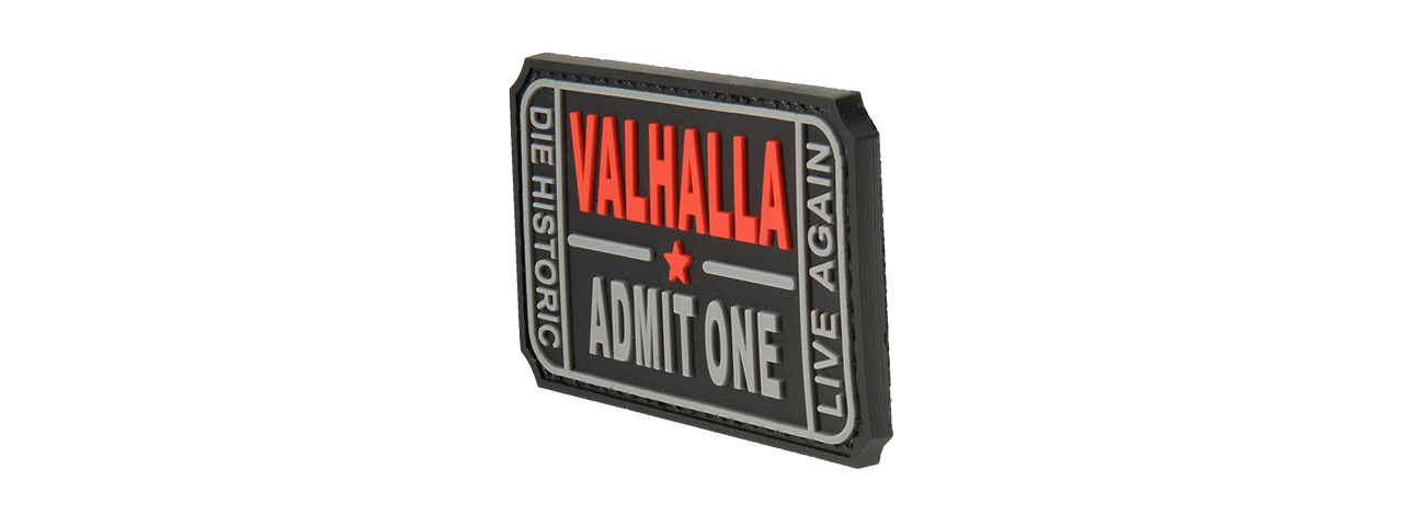 G-FORCE VALHALLA TICKET PVC MORALE PATCH (BLACK)