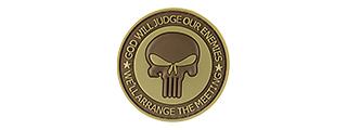 GOD WILL JUDGE OUR ENEMIES PVC MORALE PATCH (TAN)